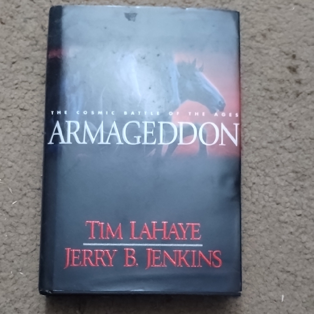 Armageddon by Tim LaHaye and Jerry B. Jenkins - Black and Red Cover
